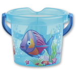 Secchiello da spiaggia trsparente colorato <br> &oslash; 13 cm - immagine 2