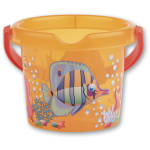 Secchiello da spiaggia trsparente colorato <br> &oslash; 13 cm - immagine 3