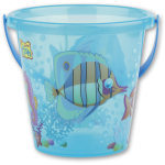 Colorful transparent beach bucket <br> ø 17 cm