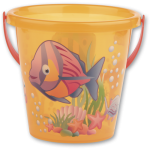 Colorful transparent beach bucket <br> ø 17 cm - Image 2