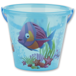 Secchiello da spiaggia trasparente colorato <br> &oslash; 19 cm - immagine 2