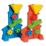Giant mill with 3 blades and oscillating boat for water and sand