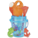 Set mare con secchiello trasparete colorato <br> &oslash; 17 cm - immagine 2