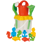 Set mare con secchiello torre trasparente <br> 15x15 cm