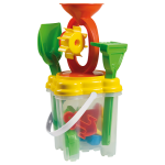 Sea set with mill and transparent tower bucket 15x15 cm