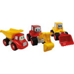Display con 12 veicoli Happy Trucks assortiti