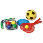 Backpack with assortment of 4 sports sets