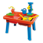 Multigame table with accessory set for water and sand